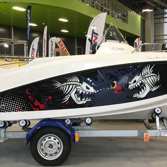 Boat wrap design